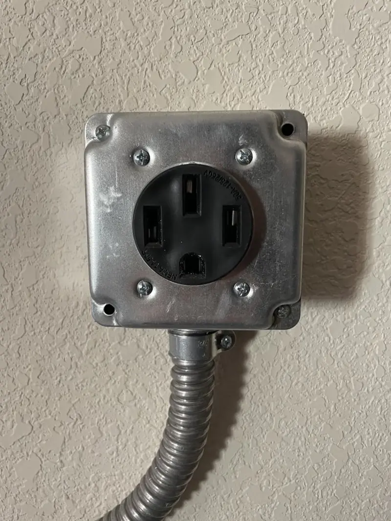 NEMA 14-50 outlet installed for Smart Home Electrical in Boerne
